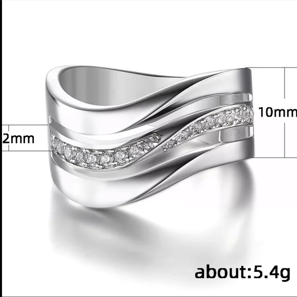 New 925 Silver Beautiful Women’s Diamond Ring - Picture 6 of 6